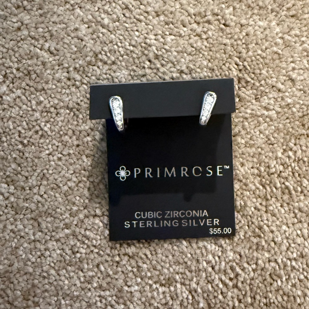 Primrose Sterling Silver Cubic Zirconia Earrings